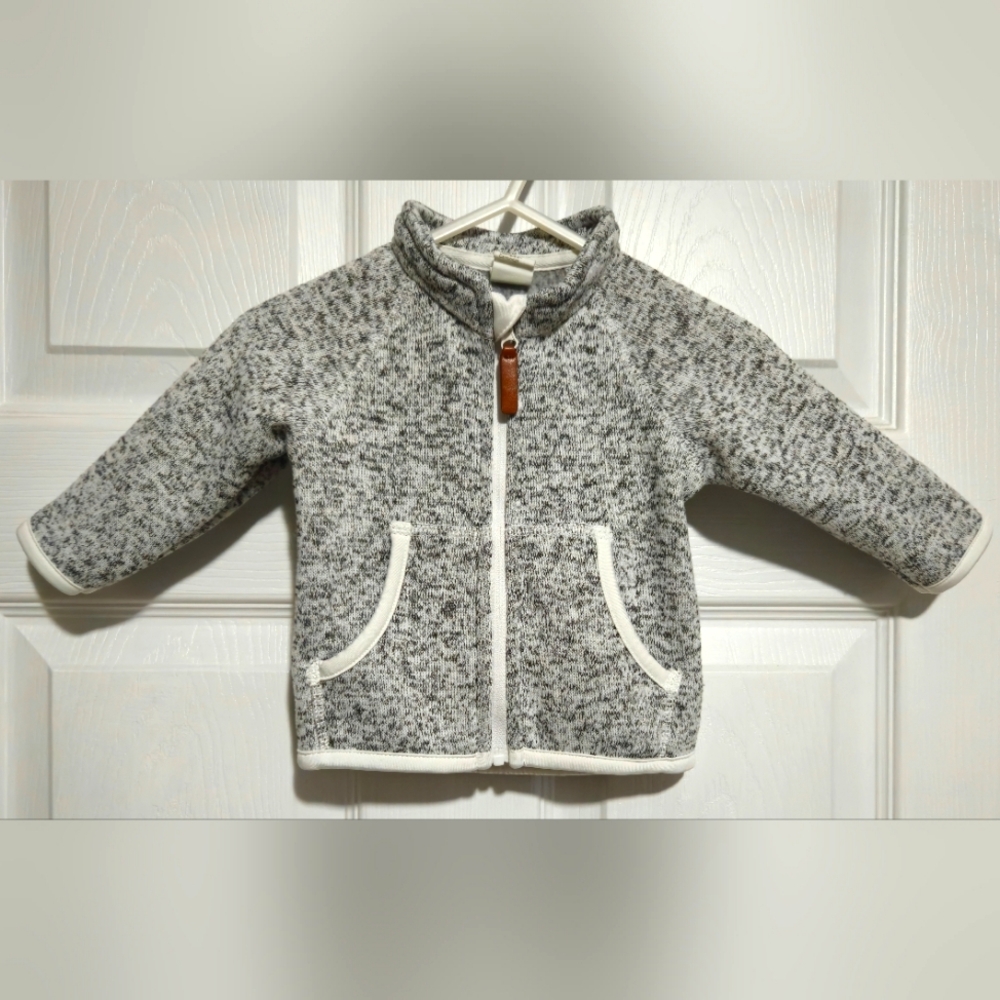 H&M grey zippered baby jacket - 3M